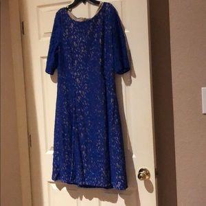 Blue lace dress